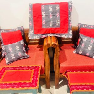Pattachitra Painted Sambalpuri Bordered Side Table Cover (Set of 4)