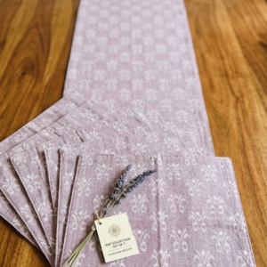 Sambalpuri bandha Table runner with 6 dining mats