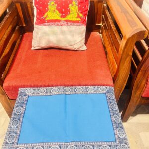 Pattachitra Painted Sambalpuri Bordered Side Table Cover(Set of 4)