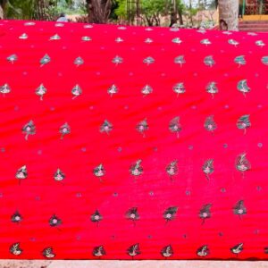 Hand embroidered Maniabandha appliqué work saree
